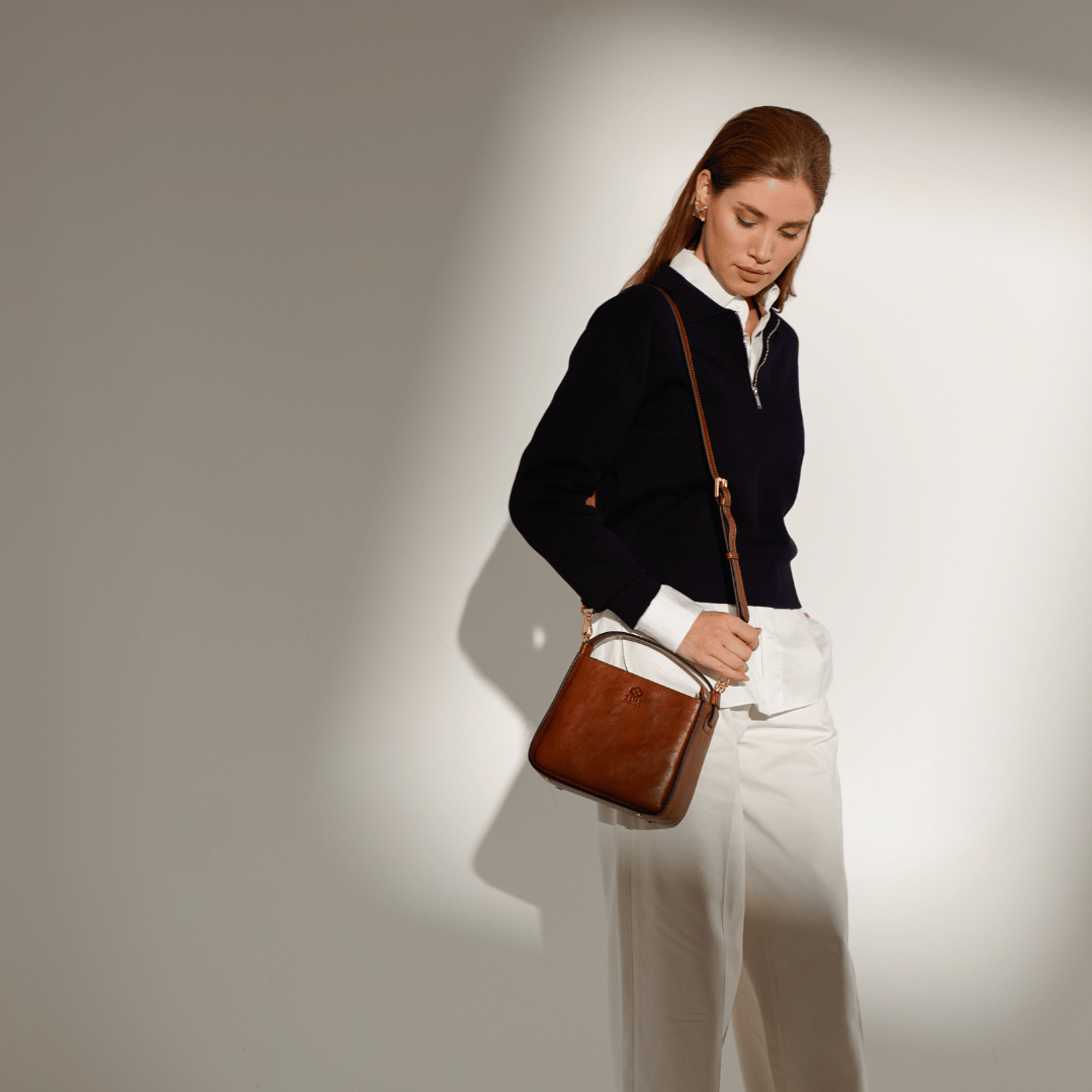 Leather Small Tote Bag for Women - Alms for Oblivion