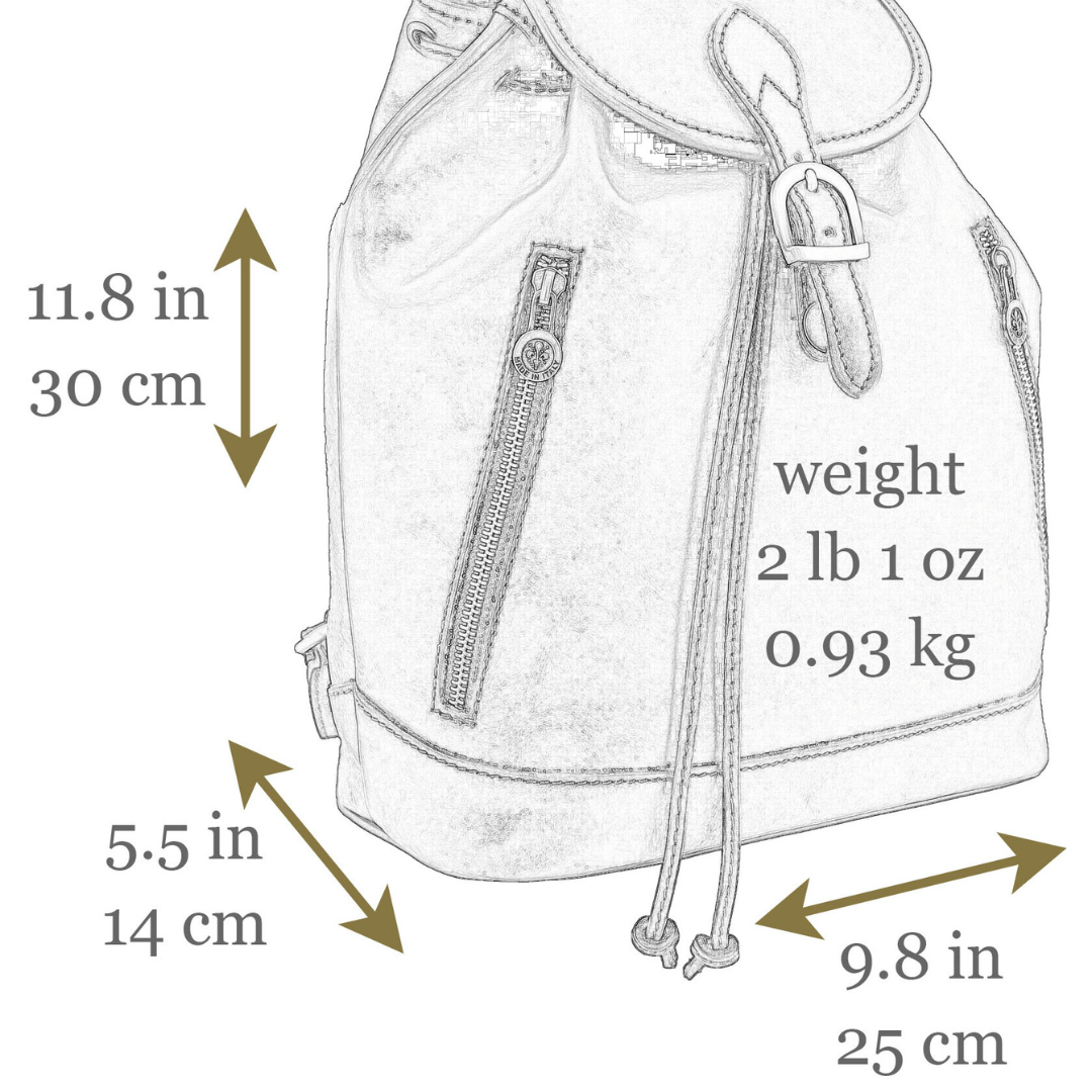 Leather Backpack for Women - White Noise
