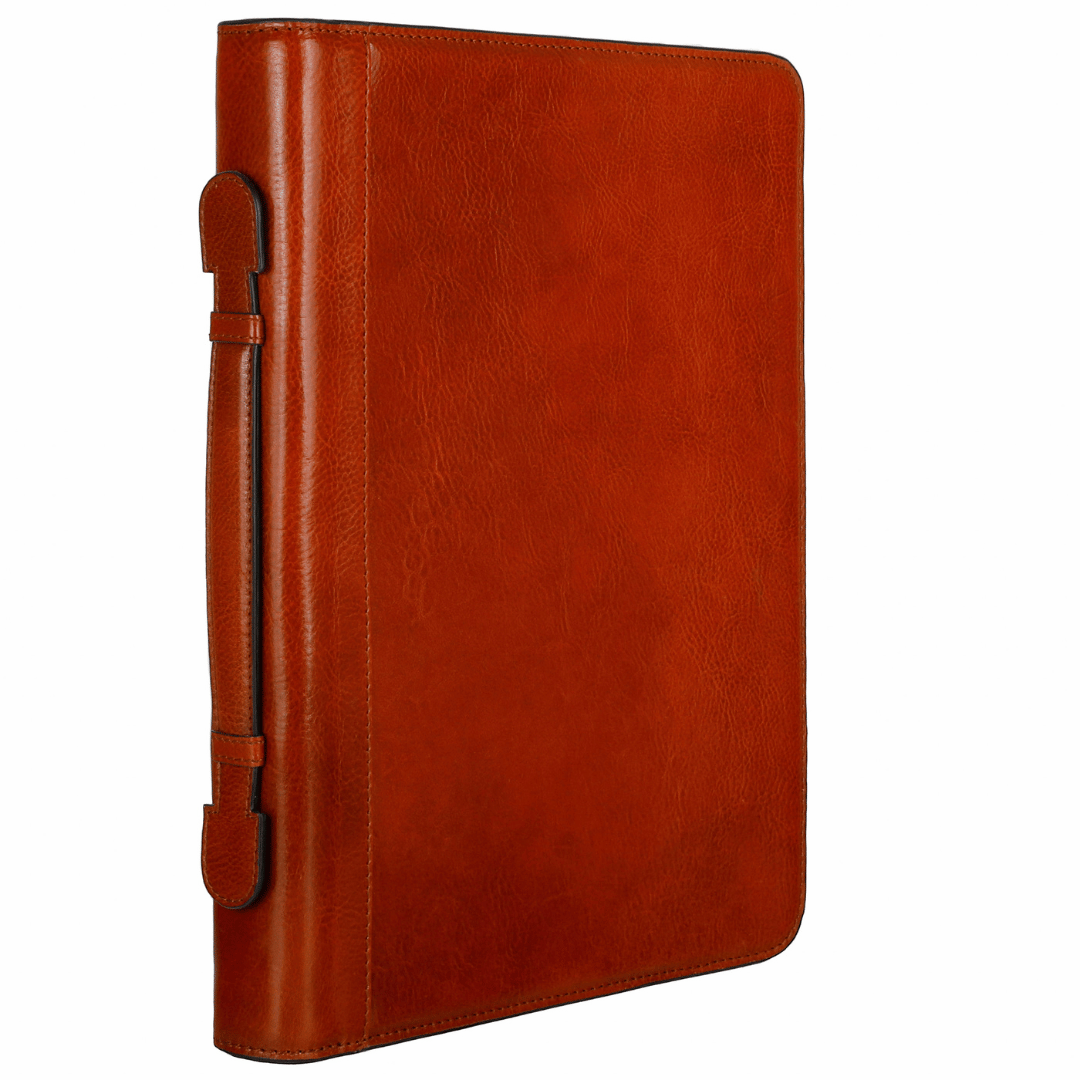 Joy in the Morning — Leather Portfolio with Binder