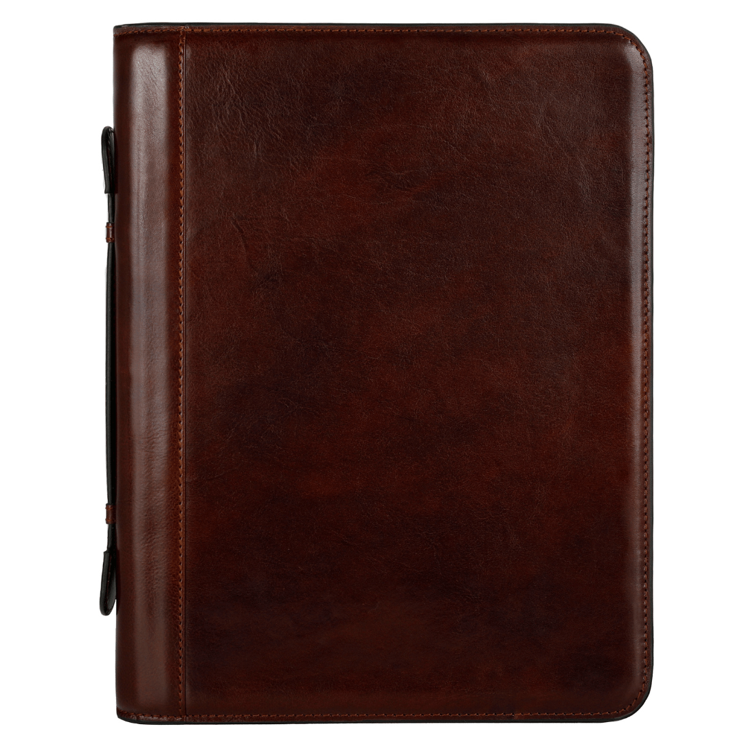 Joy in the Morning — Leather Portfolio with Binder