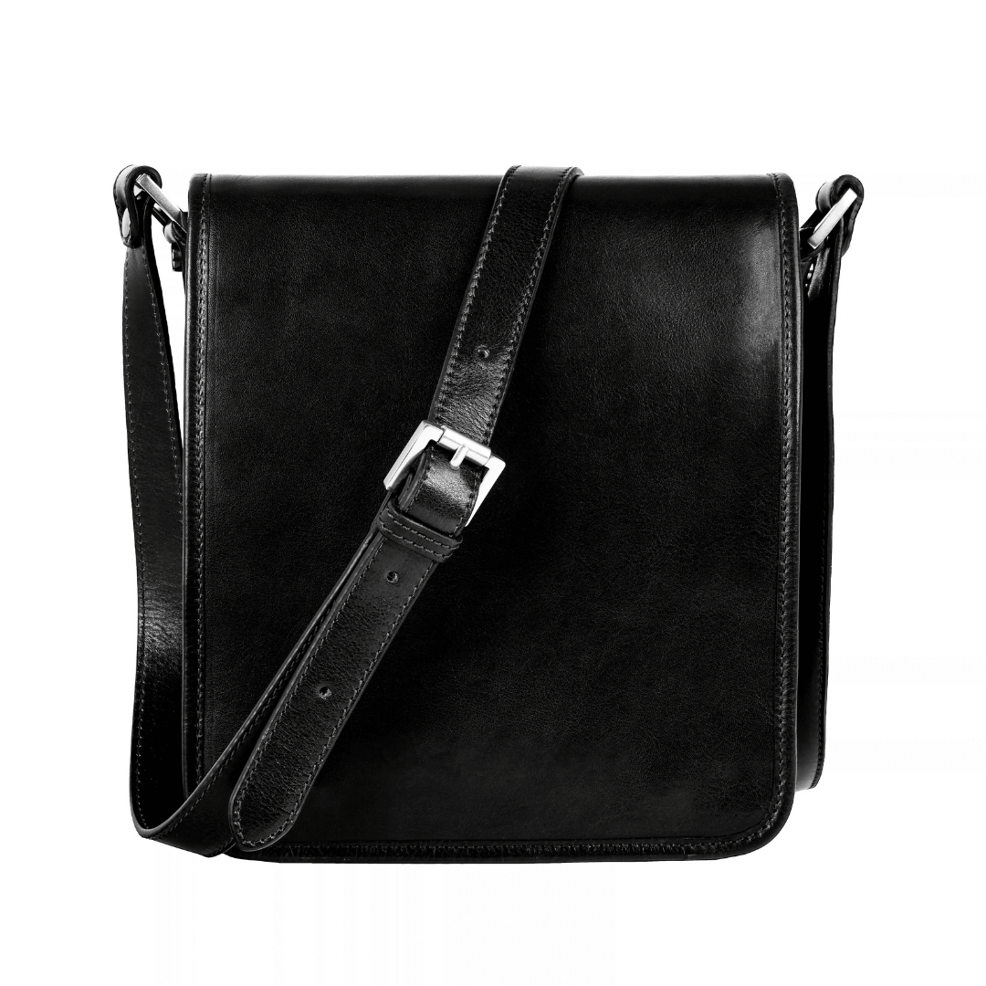 Small Leather Messenger Bag - On The Road
