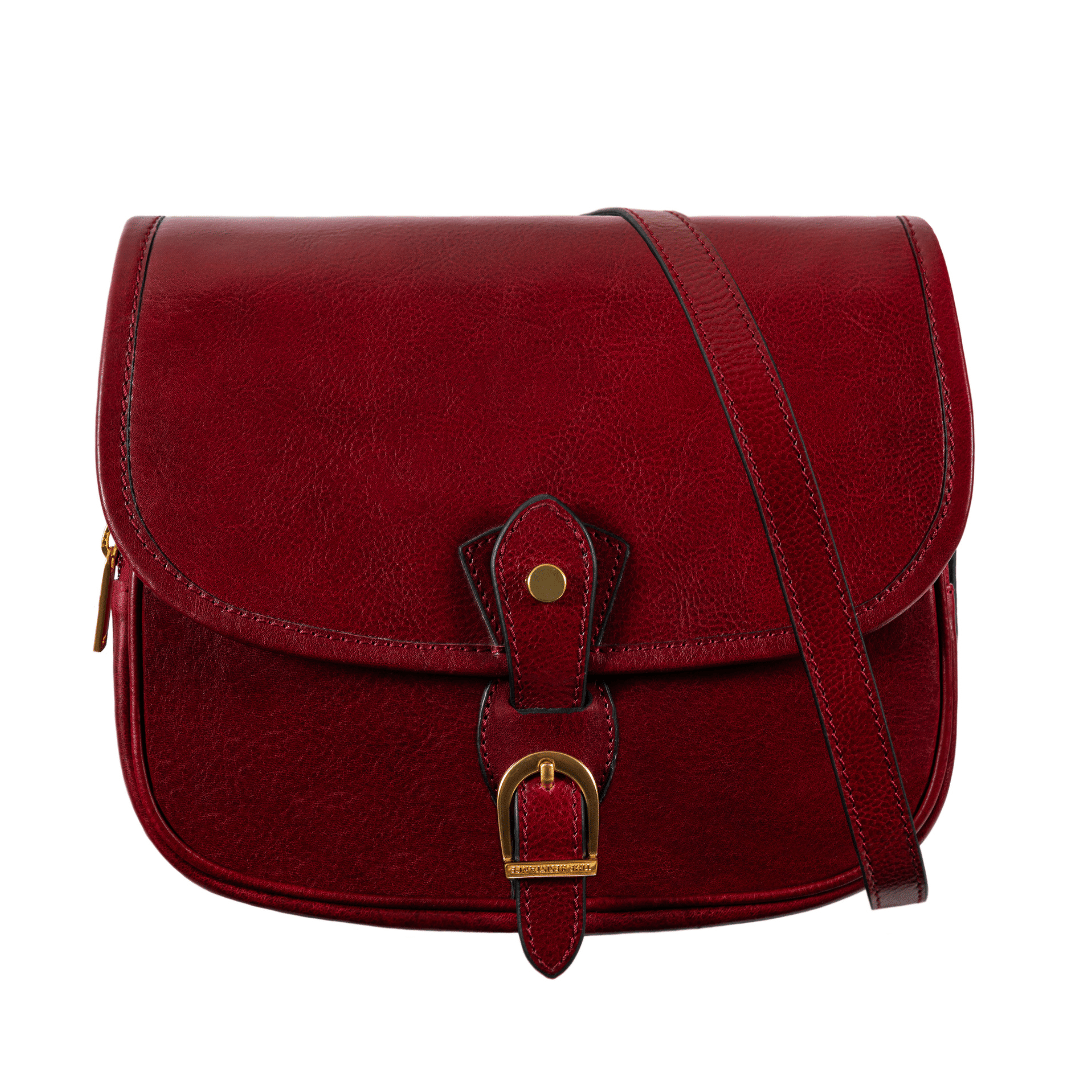 Womens Leather Saddle Bag - Women In Love