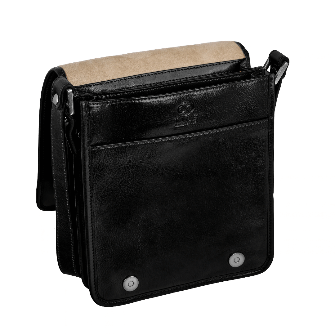 Small Leather Messenger Bag - On The Road
