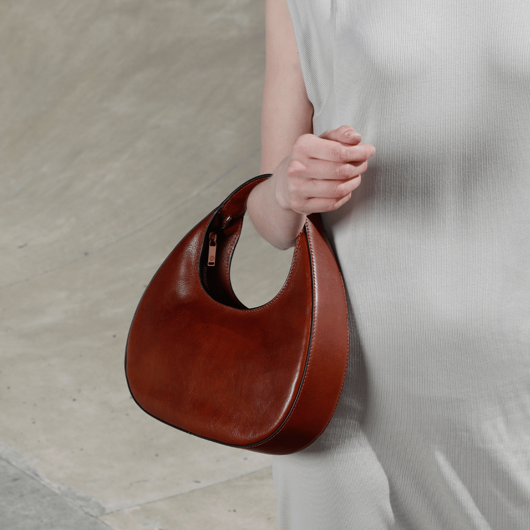 Leather Half-Moon Handbag for Women – The Moonstone