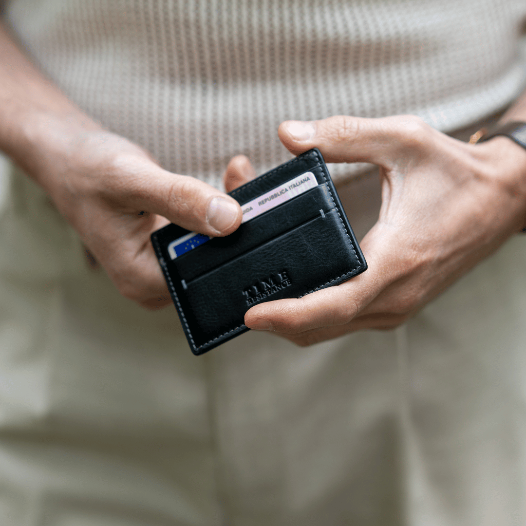 Leather Credit Card Case Business Card Case - Fireflies
