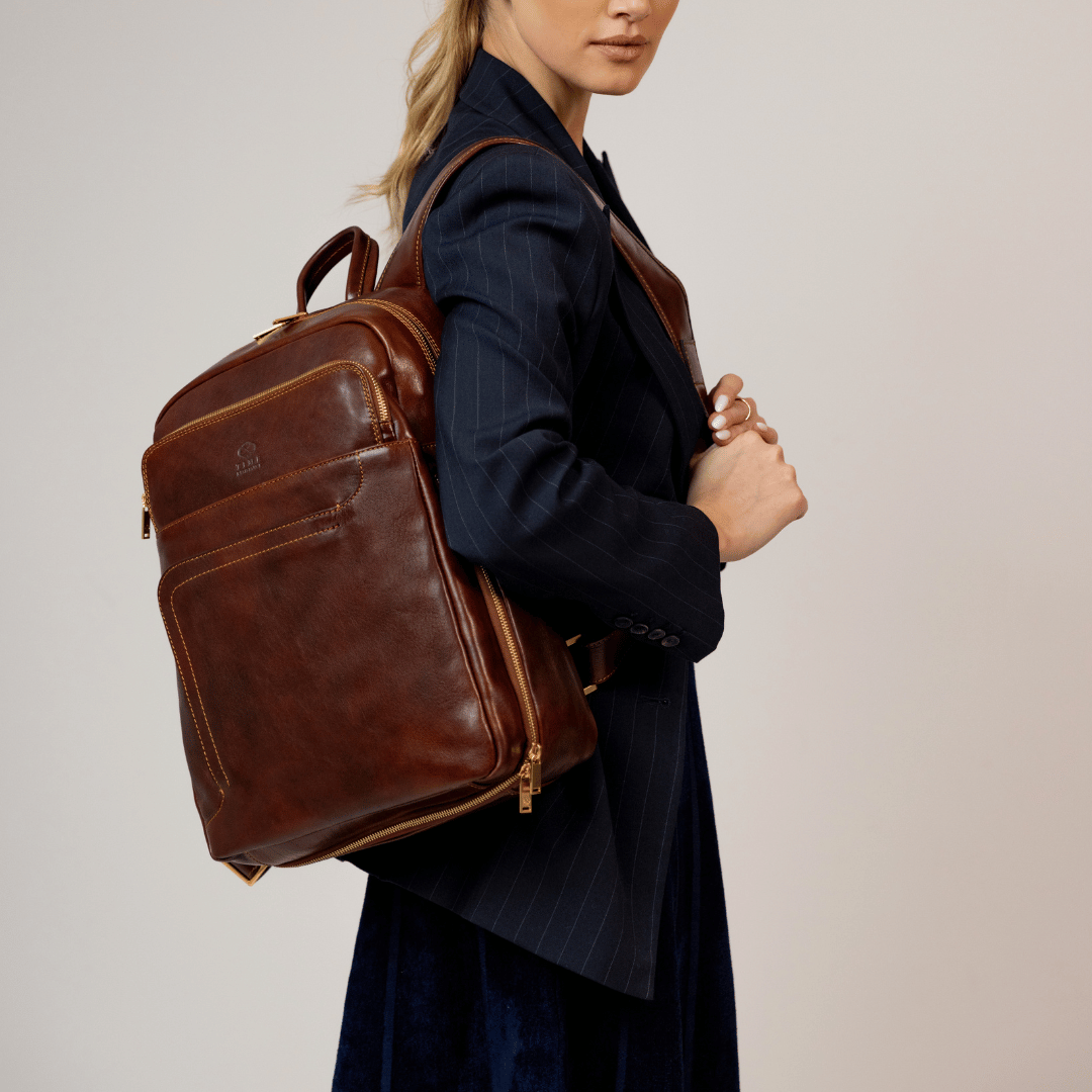 Leather Travel Backpack for Women - L.A. Confidential