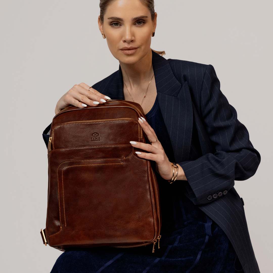 Leather Travel Backpack for Women - L.A. Confidential