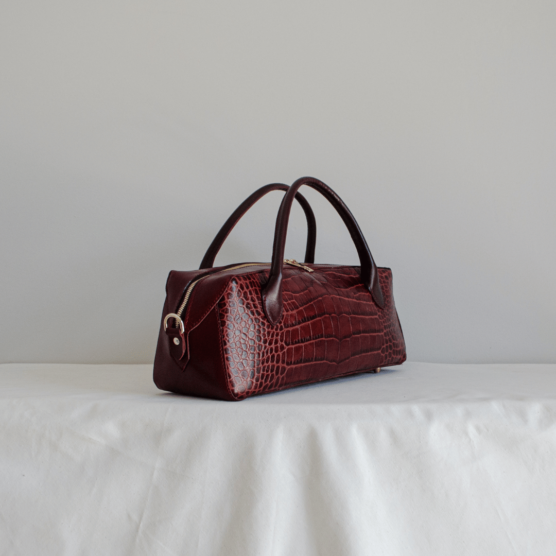 Leather Barrel Bag for Women – The Crocodile