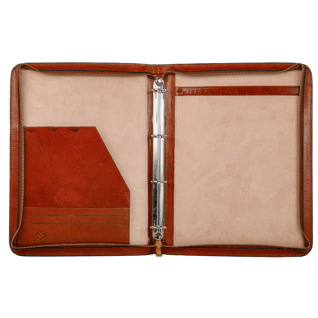 Joy in the Morning — Leather Portfolio with Binder
