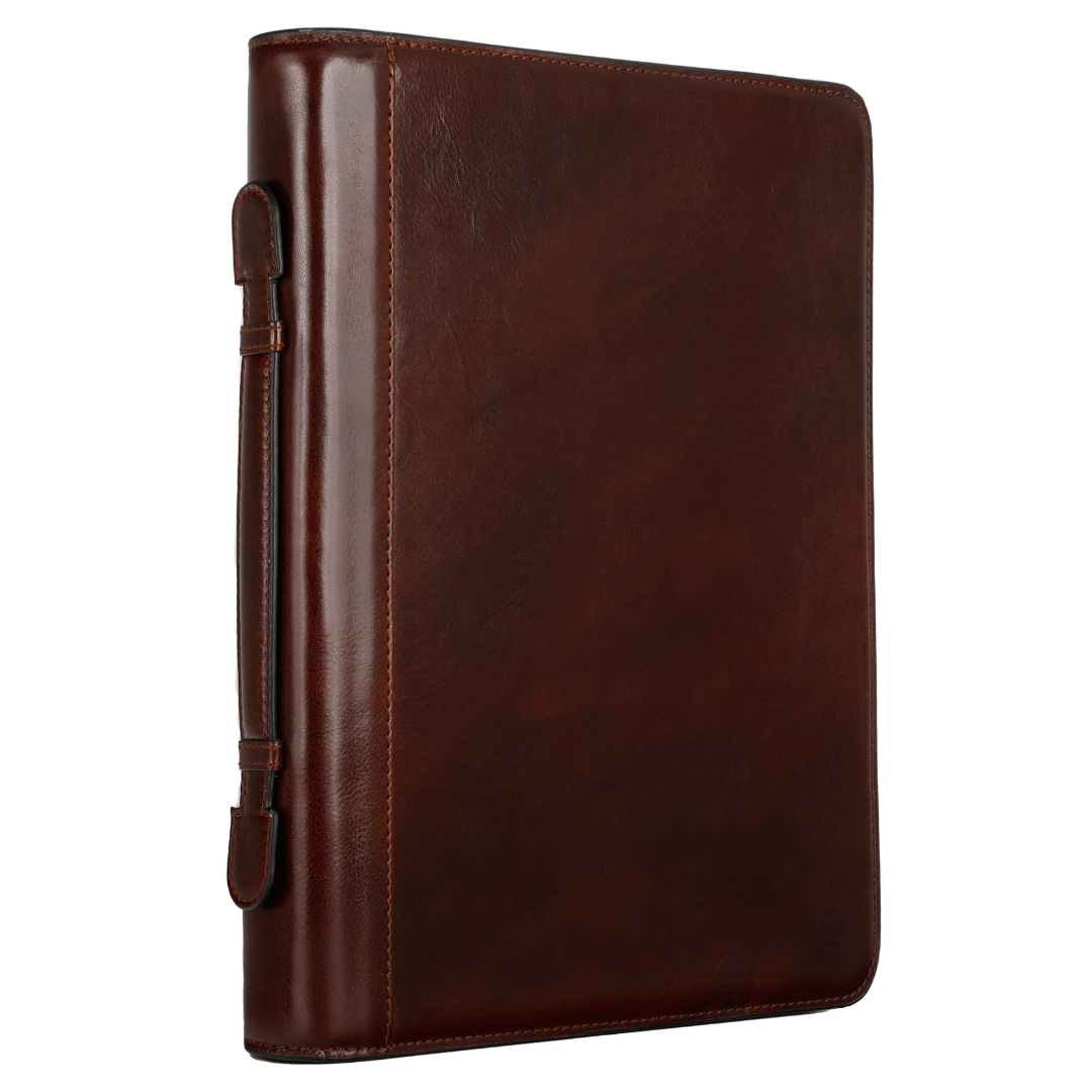 Joy in the Morning — Leather Portfolio with Binder