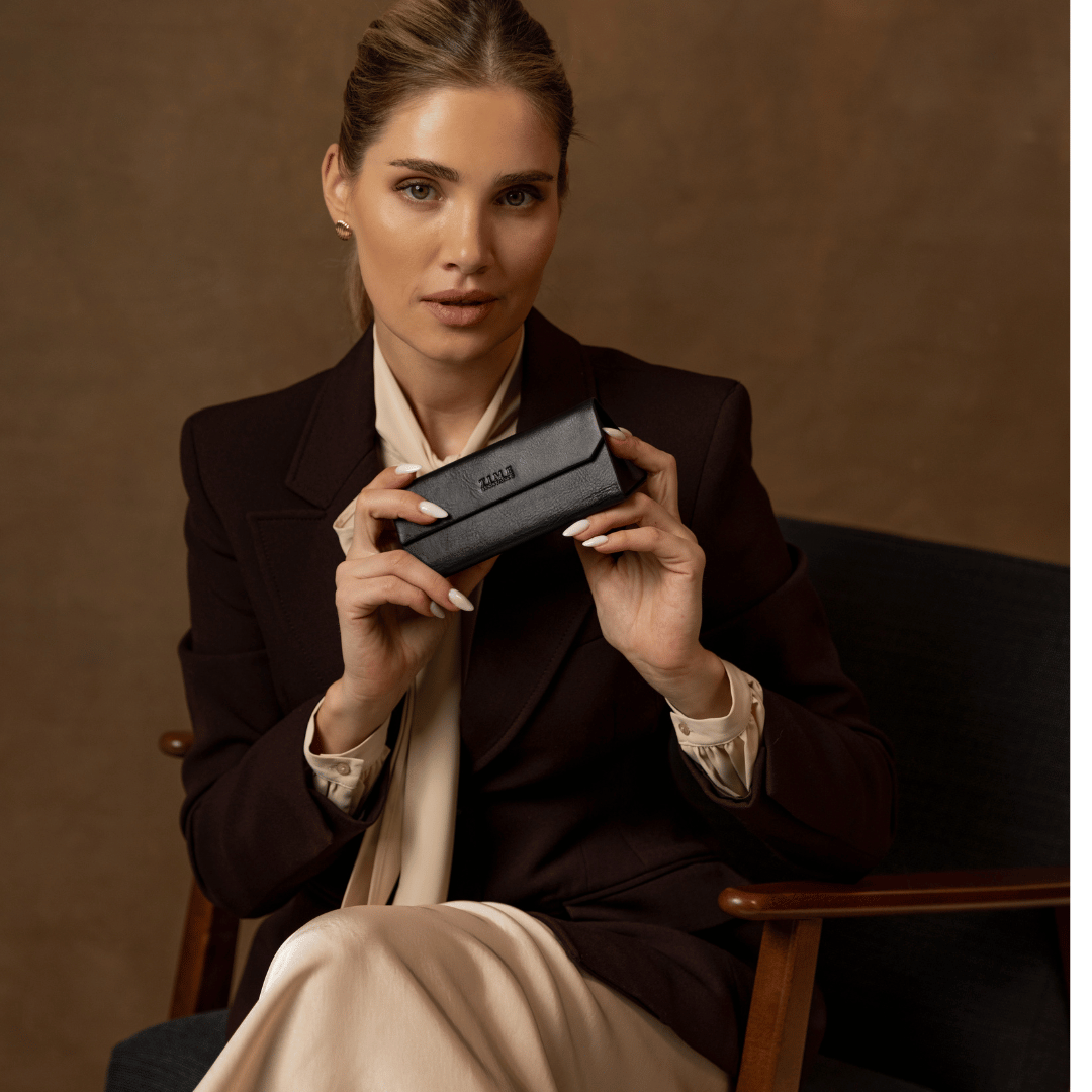 Foldable Leather Glasses Case - The Riddle of the Sands