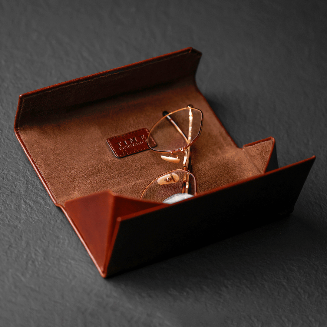 Foldable Leather Glasses Case - The Riddle of the Sands