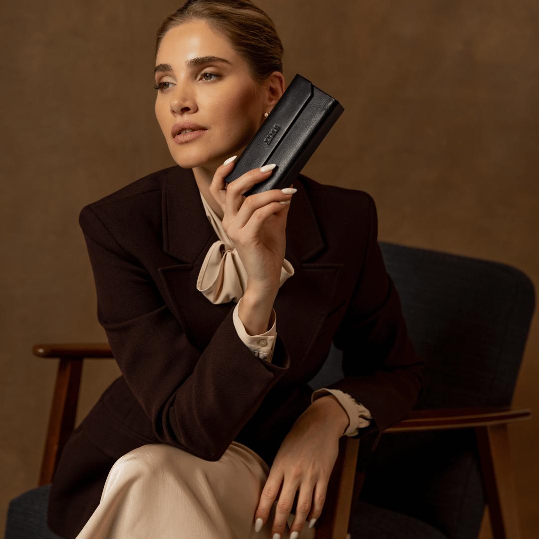 Foldable Leather Glasses Case - The Riddle of the Sands