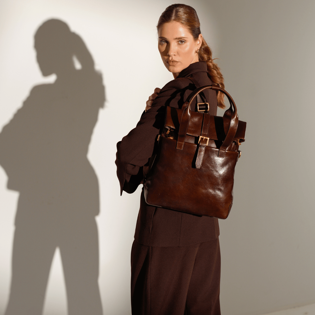 Convertible Leather Backpack Shoulder Bag - The Awakening