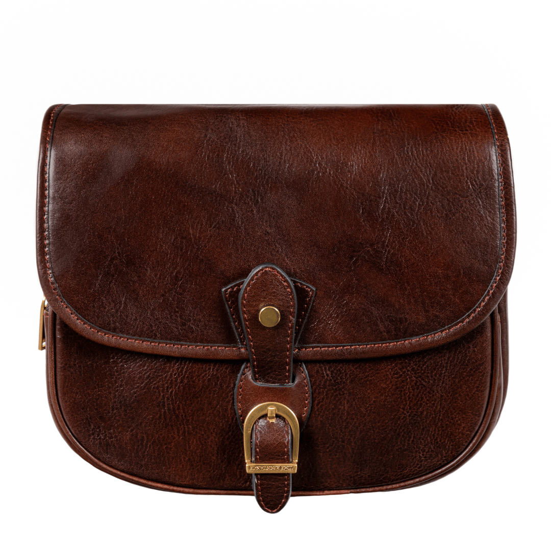 Womens Leather Saddle Bag - Women In Love
