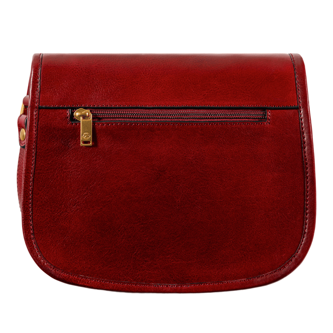 Womens Leather Saddle Bag - Women In Love
