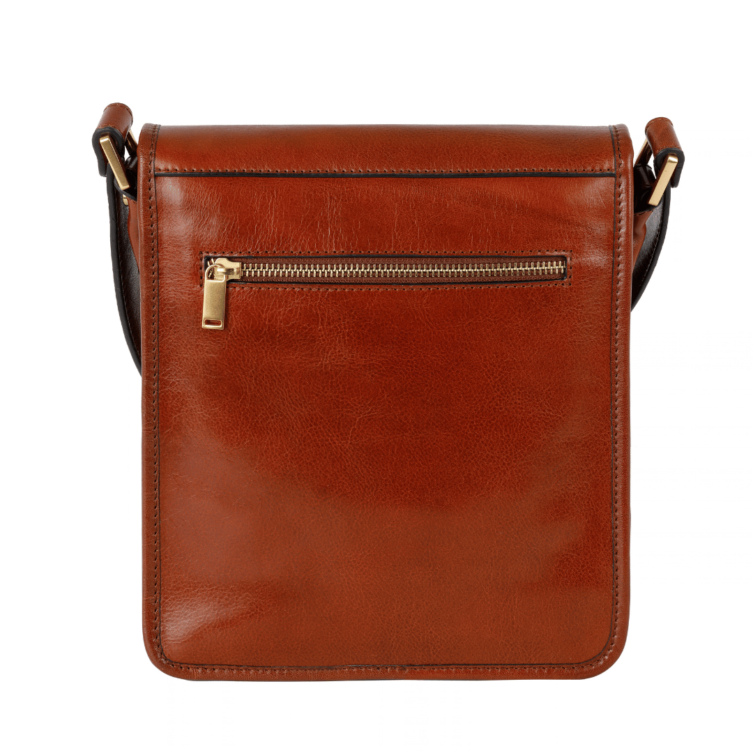 Small Leather Messenger Bag - On The Road