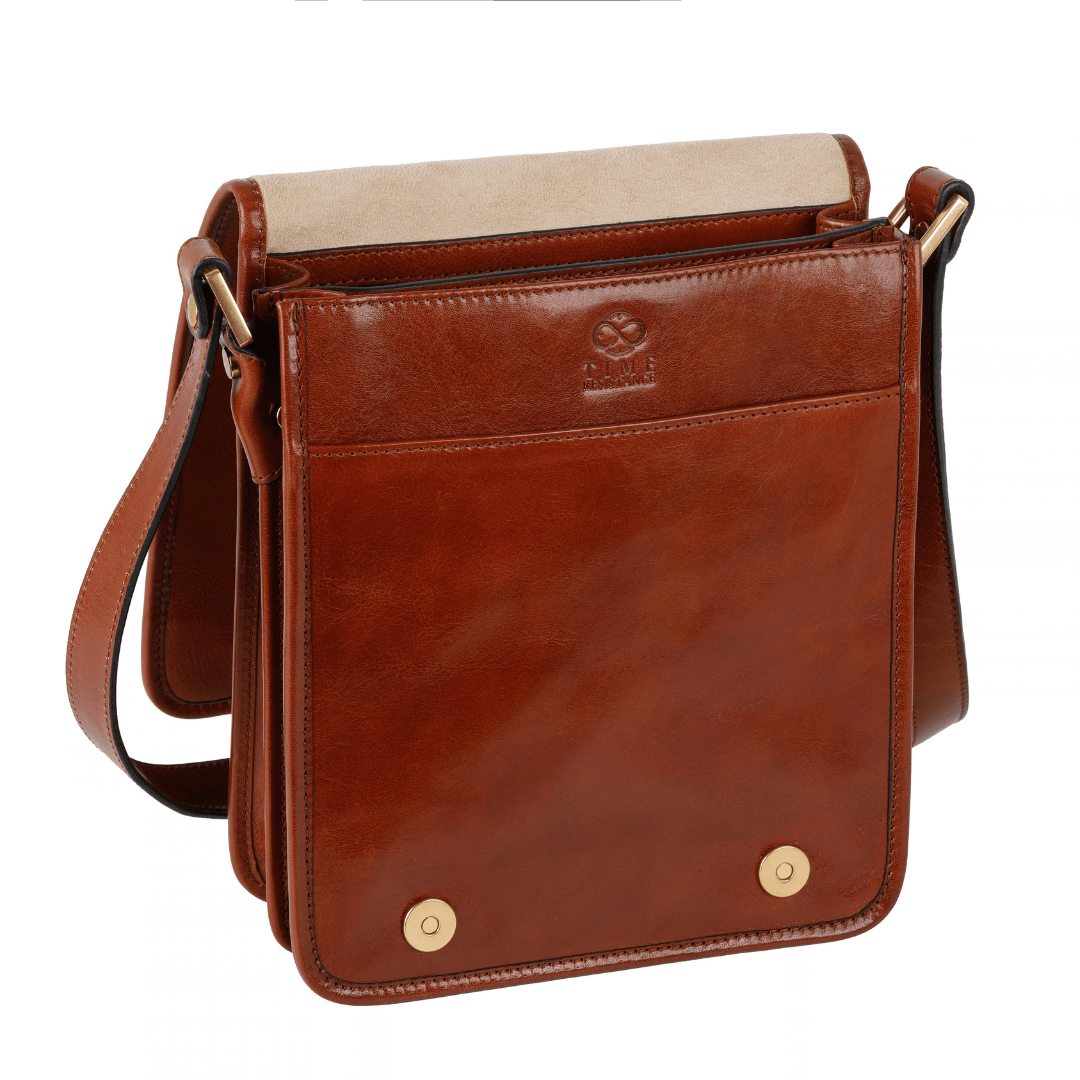 Small Leather Messenger Bag - On The Road