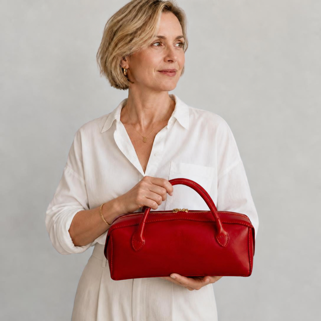 Leather Barrel Bag for Women – The Scarlet Hour