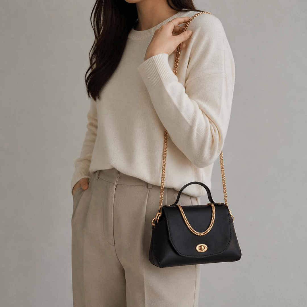 Leather Mini Top Handle Bag for Women – The Golden Bowl