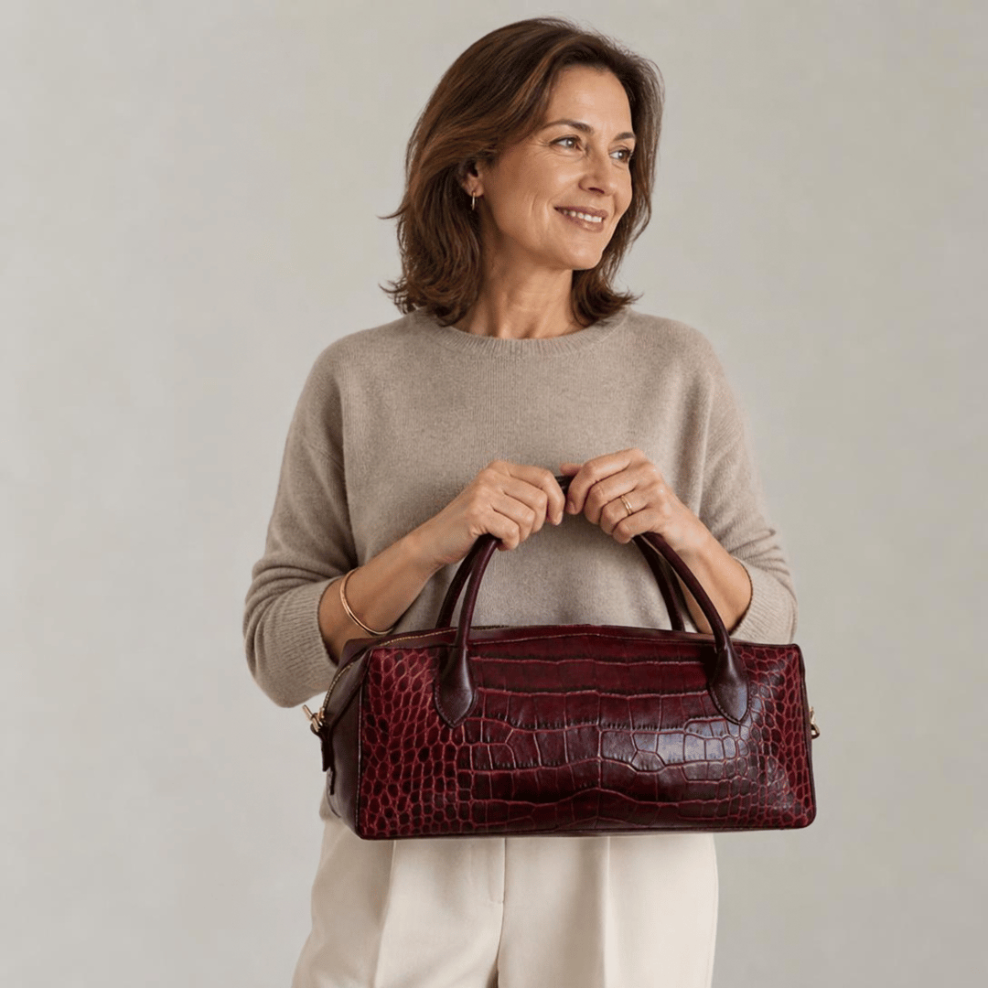 Leather Barrel Bag for Women – The Crocodile